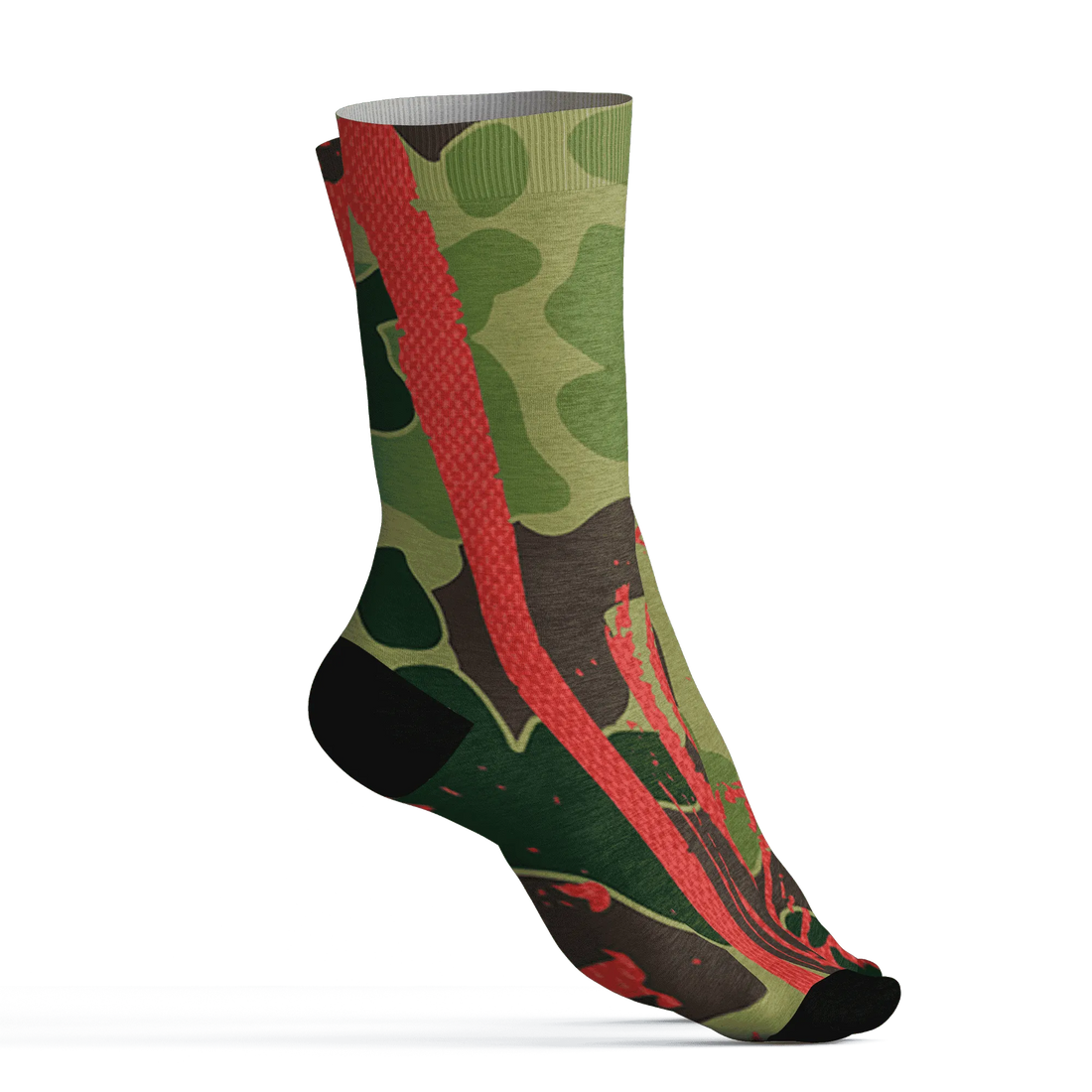 AM-90-Dark-Sage-Solar-Red-NastyJamz-Socks-Match-Hustle-All-Day-3D