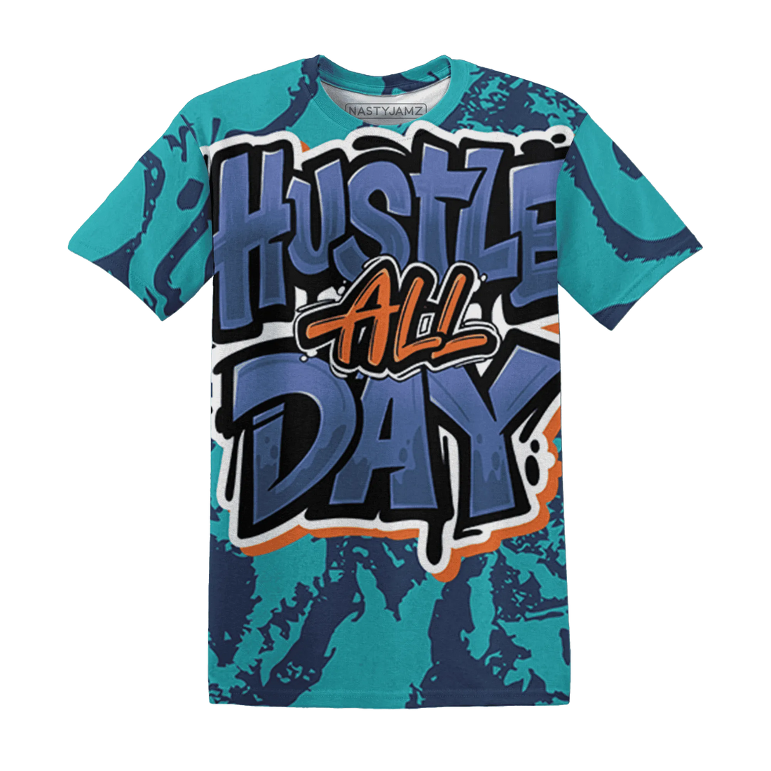 AM-Plus-Drift-Midnight-Navy-Total-Orange-Dusty-Cactus-T-Shirt-Match-Hustle-All-Day-3D