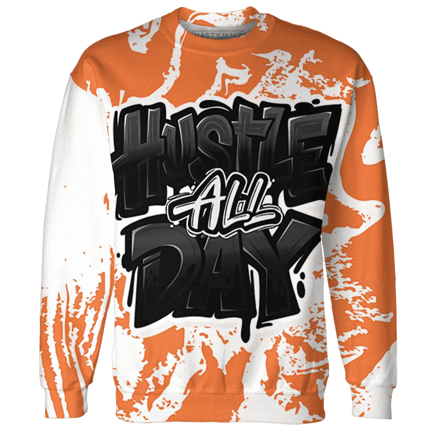 AM-TW-White-Orange-Sweatshirt-Match-Hustle-All-Day-3D