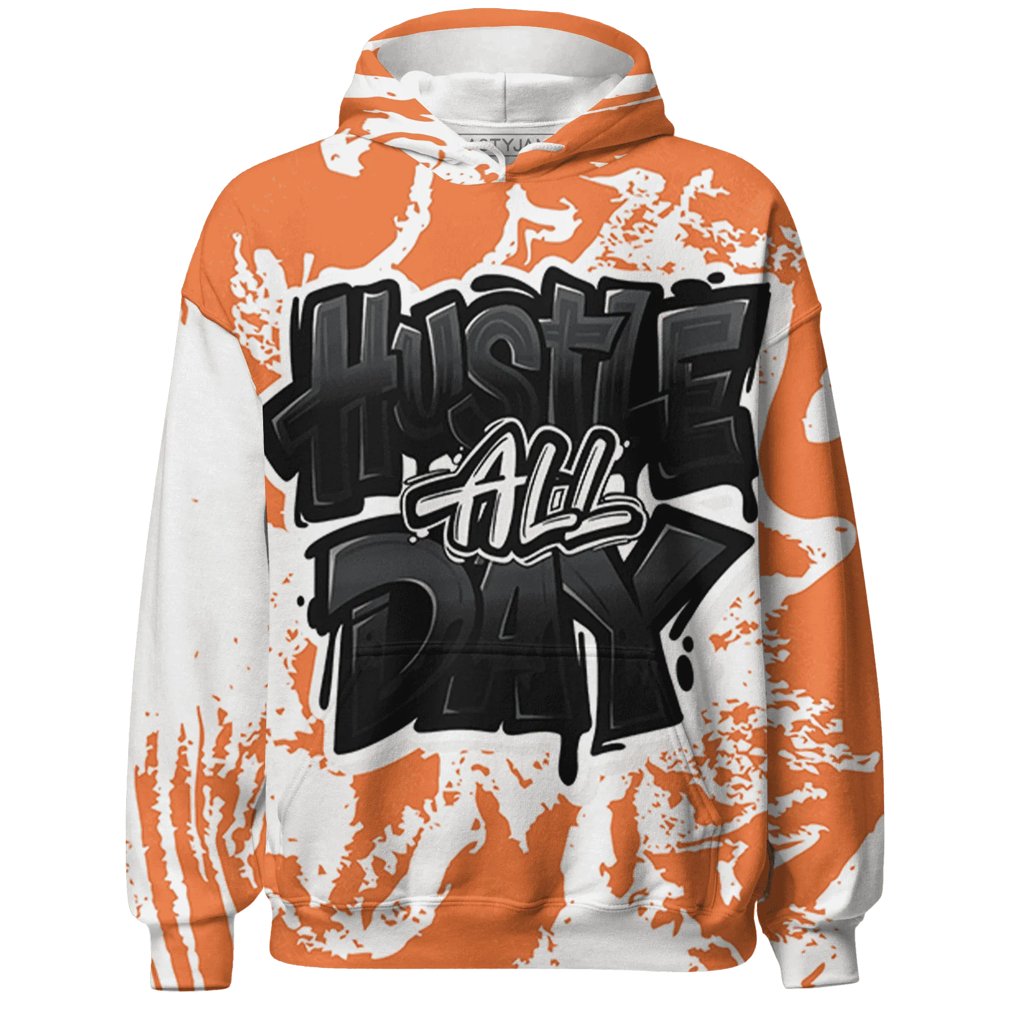 AM-TW-White-Orange-Hoodie-Match-Hustle-All-Day-3D