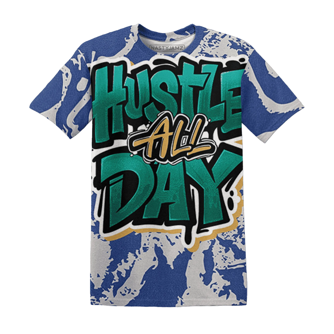 Dunk-Hyper-Royal-Malachite-NastyJamz-T-Shirt-Match-Hustle-All-Day-3D
