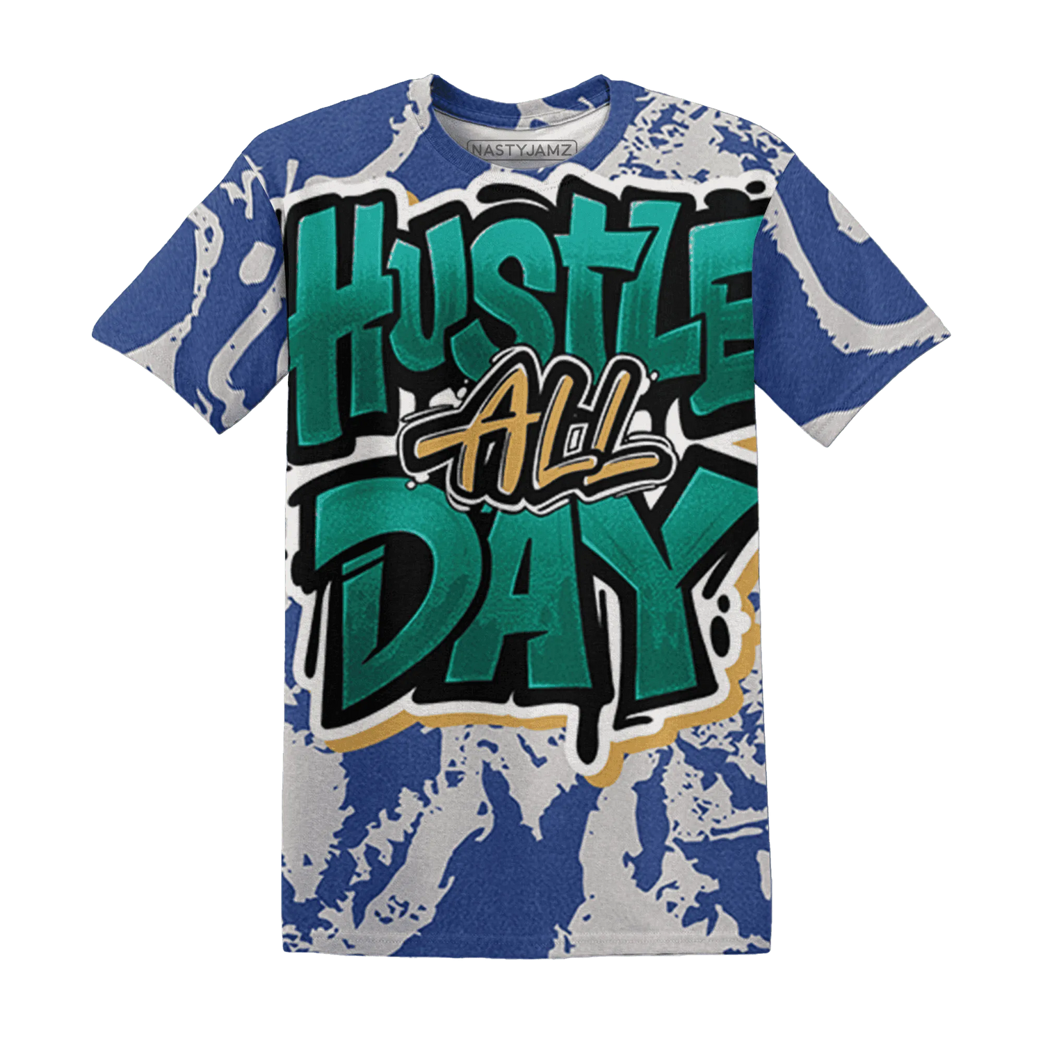 Dunk-Hyper-Royal-Malachite-NastyJamz-T-Shirt-Match-Hustle-All-Day-3D
