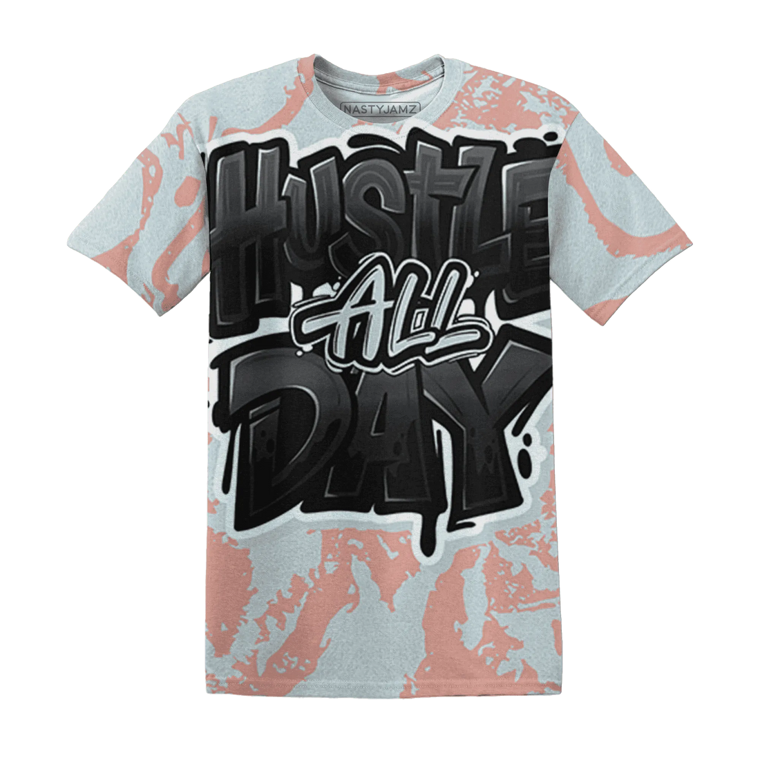 Dunk-Low-Glacier-Blue-Arctic-Orange-NastyJamz-T-Shirt-Match-Hustle-All-Day-3D