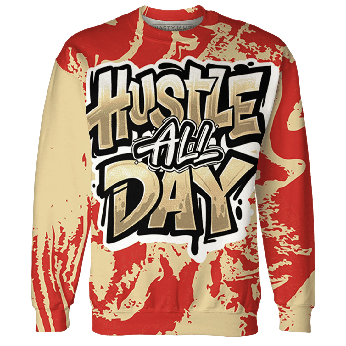 Dunk-Strawberry-Waffle-NastyJamz-Sweatshirt-Match-Hustle-All-Day-3D