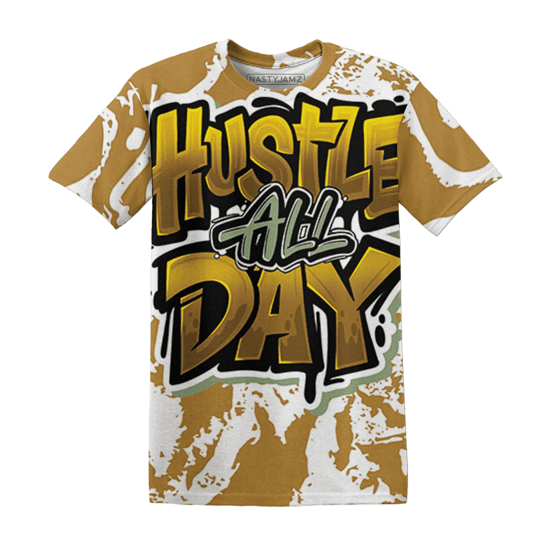 Wheat-13s-T-Shirt-Match-Hustle-All-Day-3D