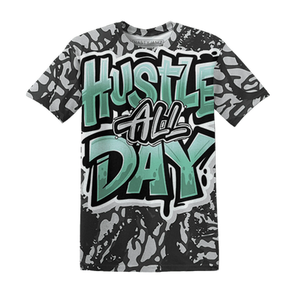 Green-Glow-3s-T-Shirt-Match-Hustle-All-Day-3D