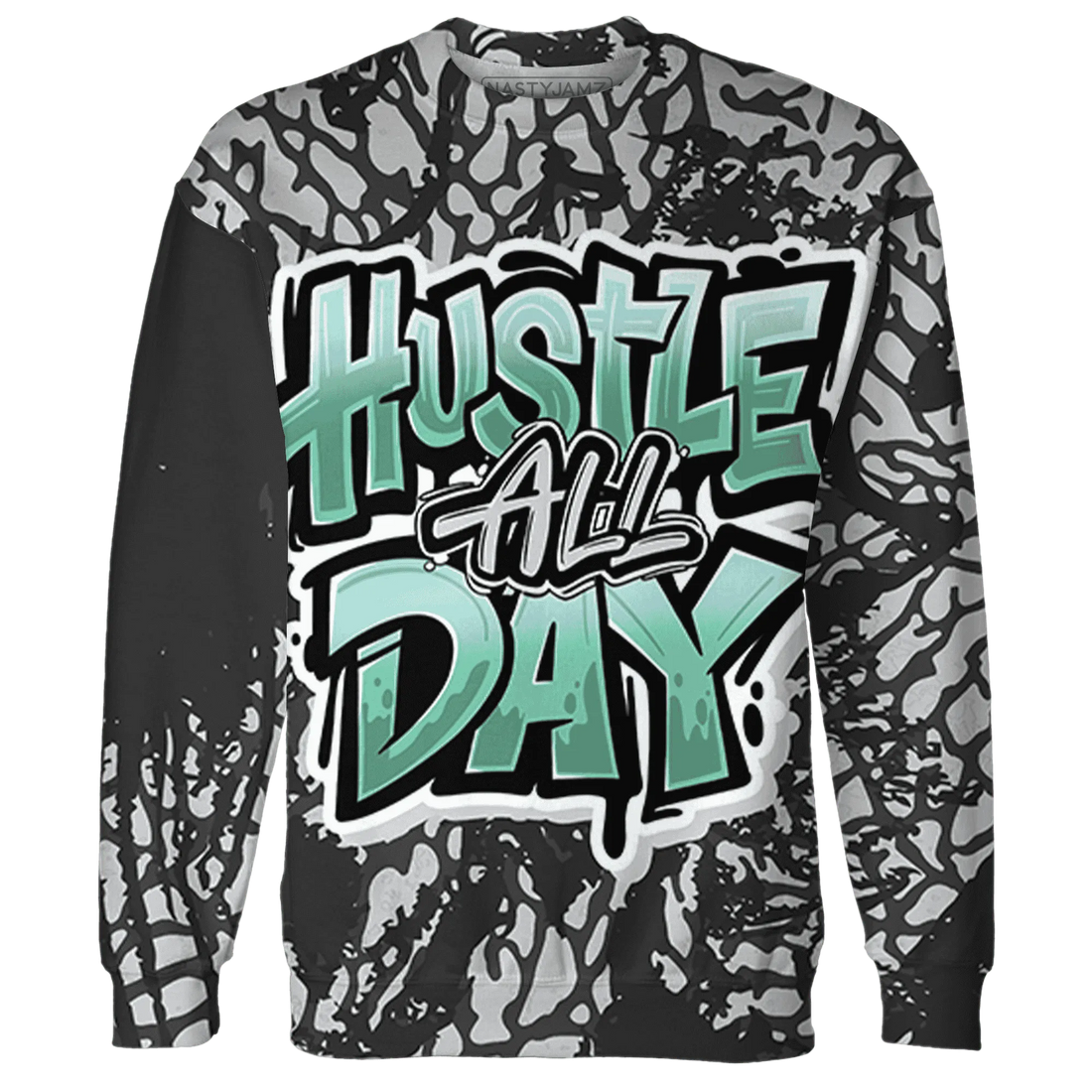 Green-Glow-3s-Sweatshirt-Match-Hustle-All-Day-3D