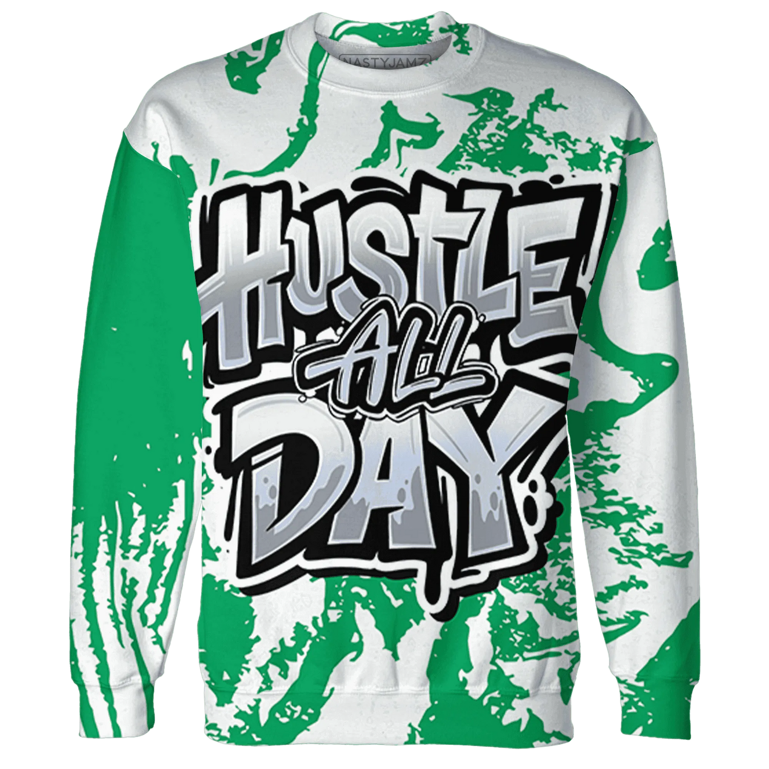 Lucky-Green-5s-Sweatshirt-Match-Hustle-All-Day-3D
