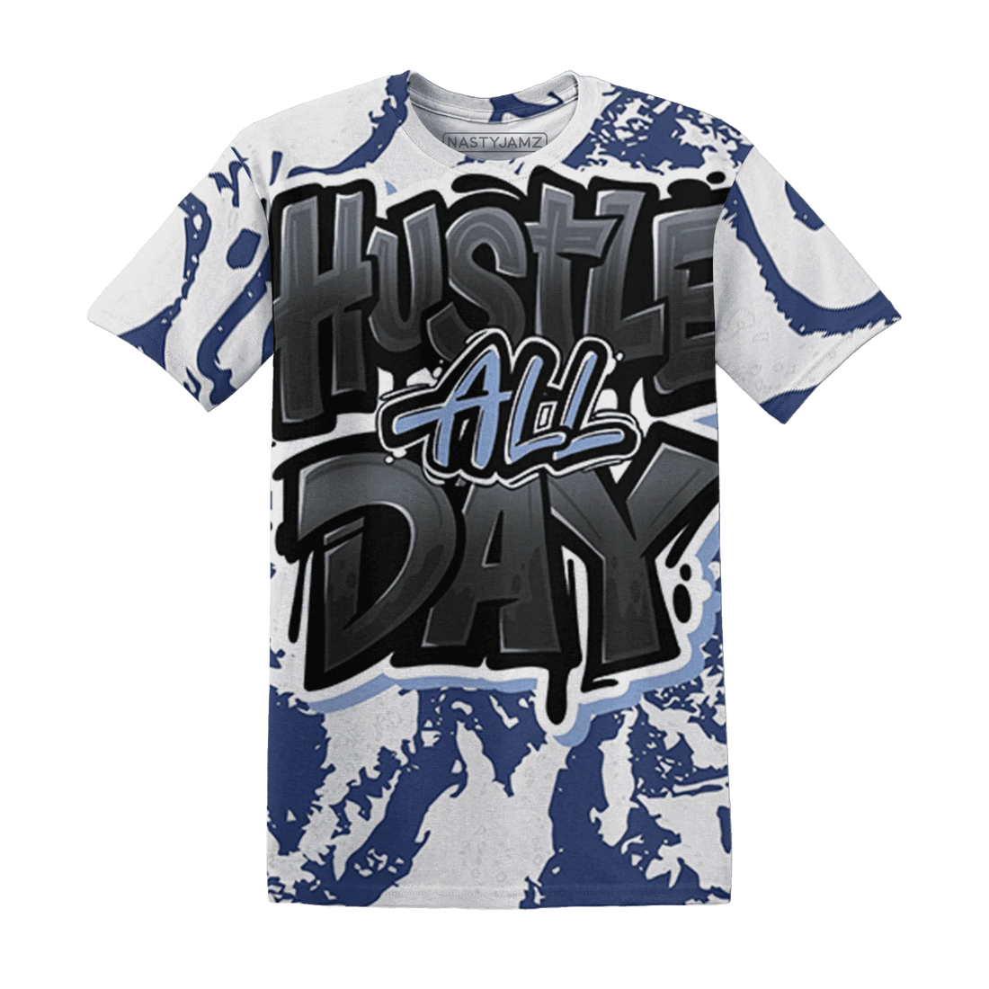 Midnight-Navy-5s-T-Shirt-Match-Hustle-All-Day-3D
