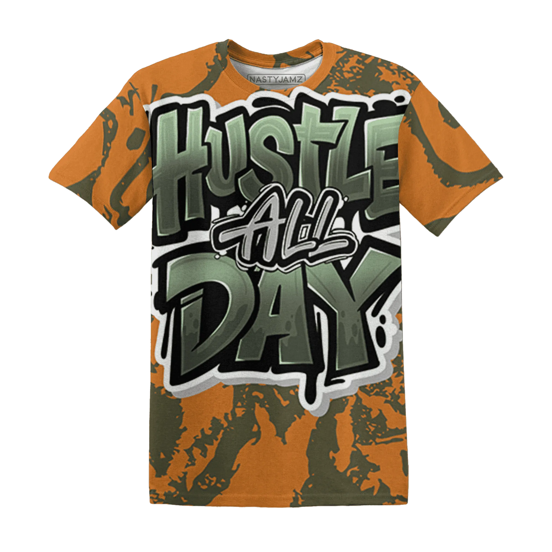 Olive-5s-T-Shirt-Match-Hustle-All-Day-3D