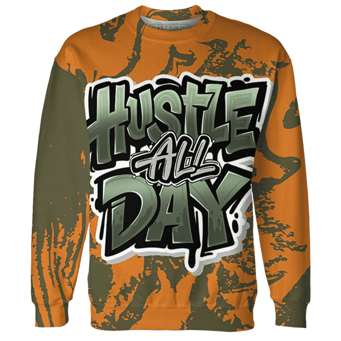 Olive-5s-Sweatshirt-Match-Hustle-All-Day-3D
