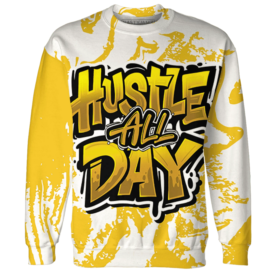 Yellow-Ochre-6s-Sweatshirt-Match-Hustle-All-Day-3D