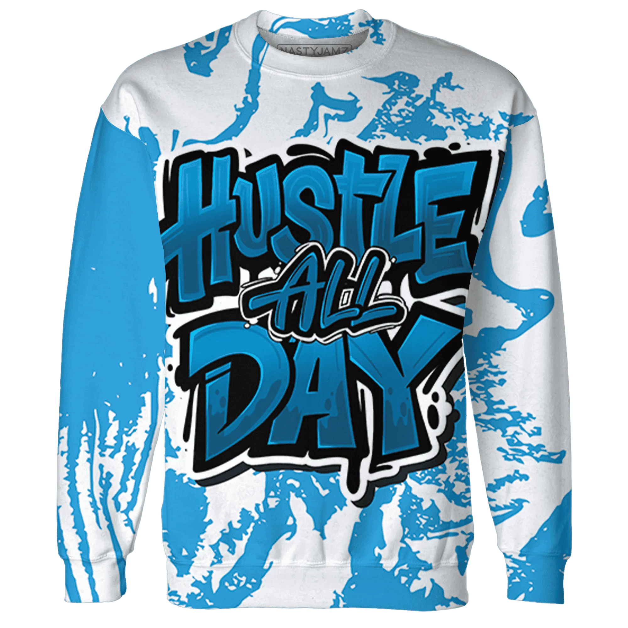 Powder-Blue-9s-Sweatshirt-Match-Hustle-All-Day-3D
