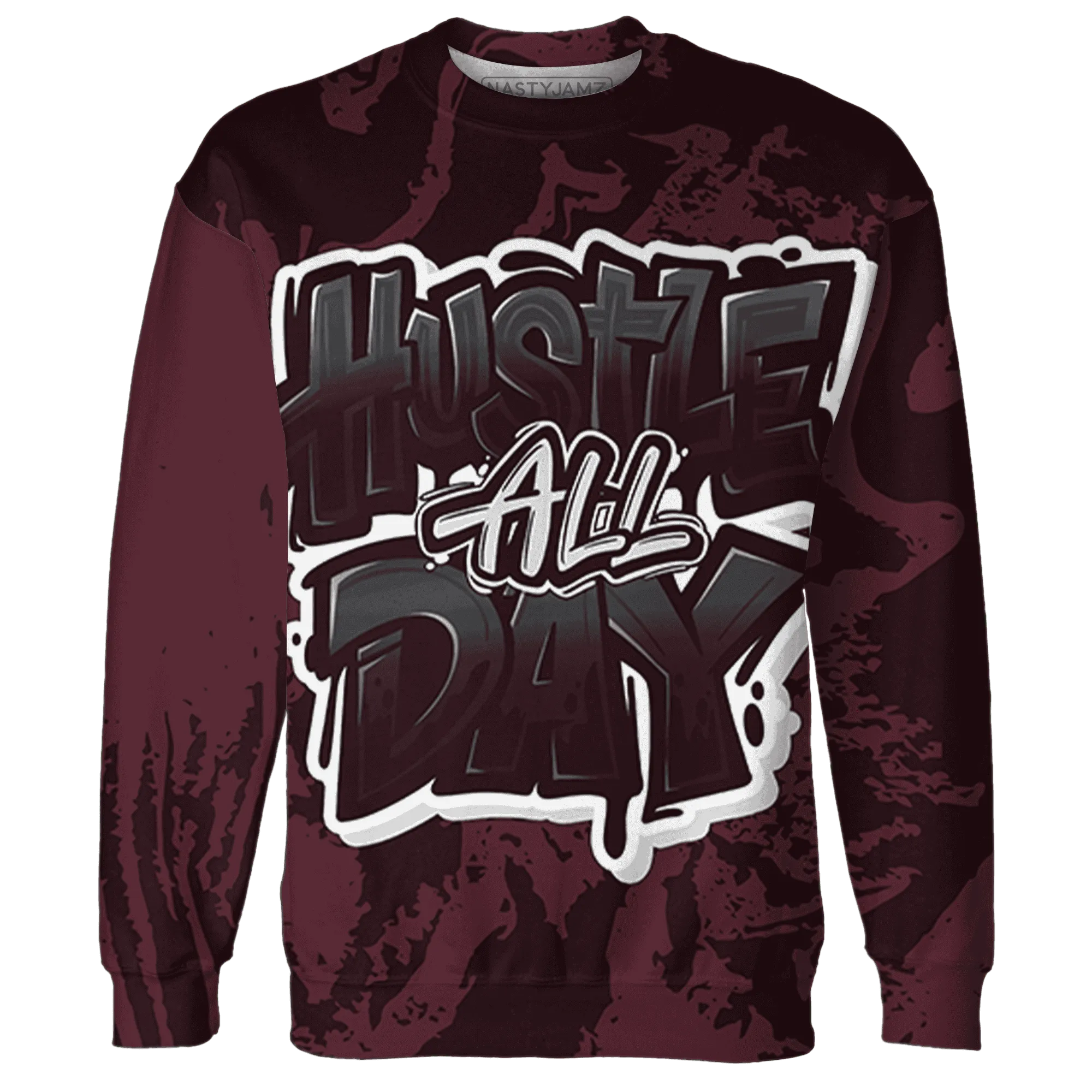 VaporMax-Night-Maron-Burgundy-Sweatshirt-Match-Hustle-All-Day-3D