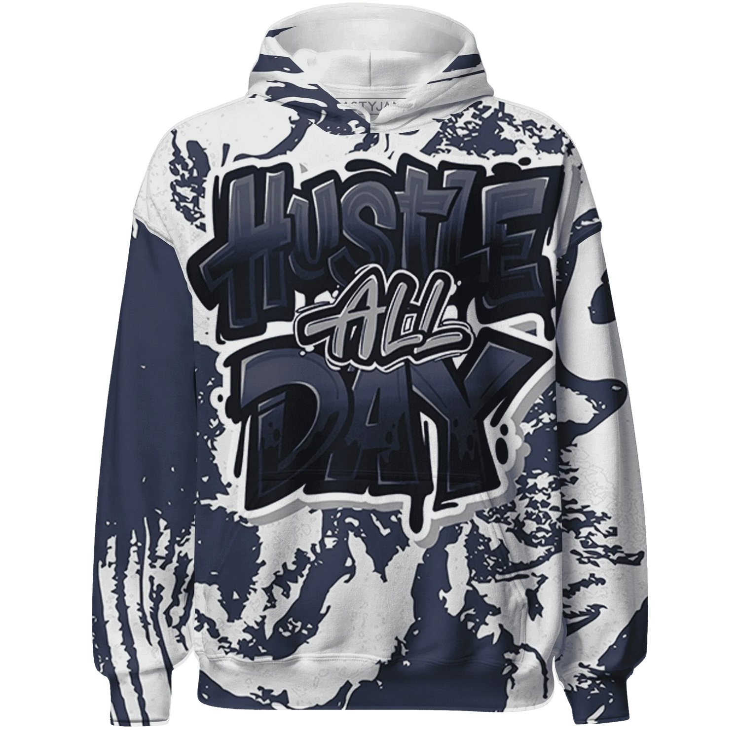 VaporMax-Plus-Midnight-Navy-White-Metallic-Silver-NastyJamz-Hoodie-Match-Hustle-All-Day-3D