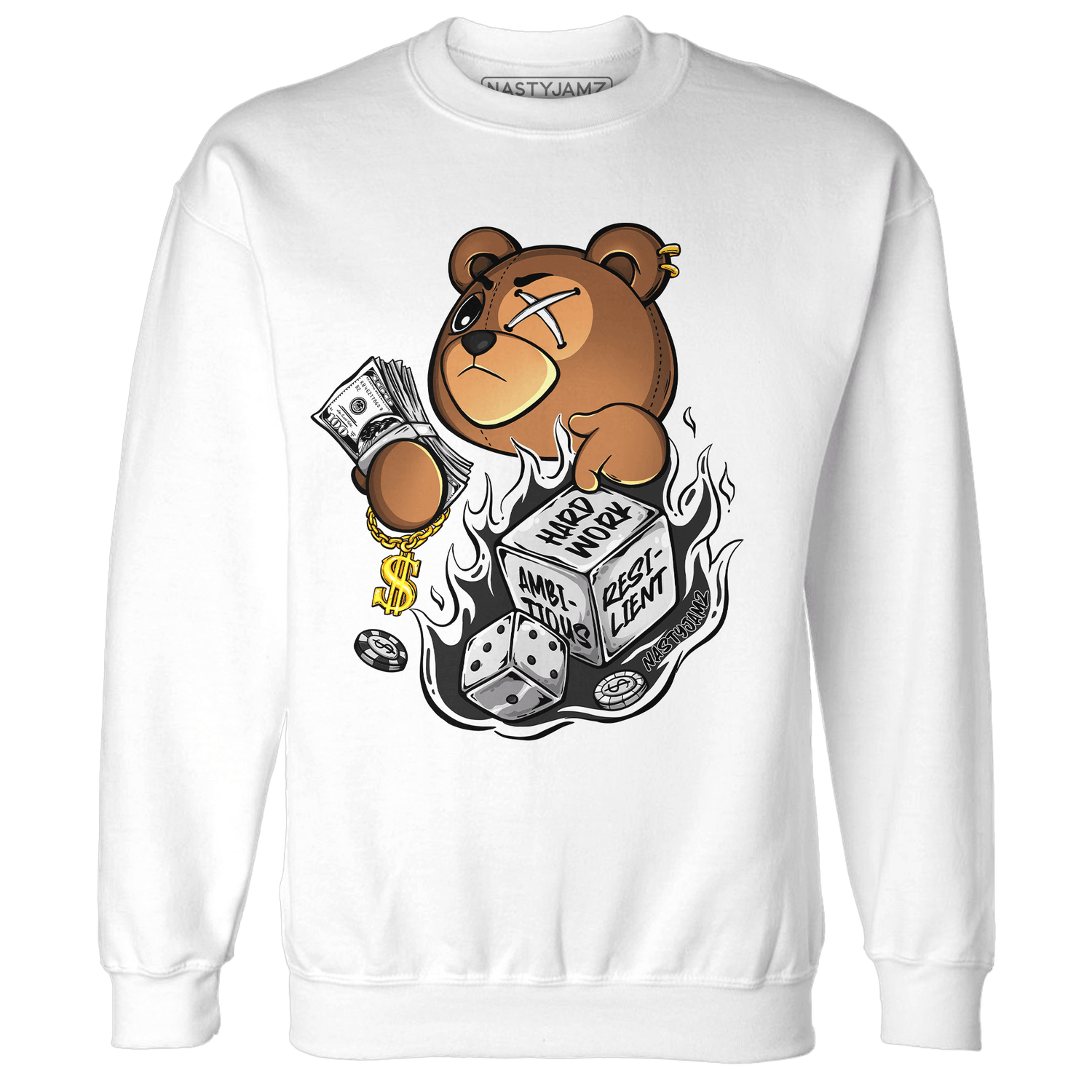 Low Space Jam 11s Sweatshirt Match Hustle Casino BER - NastyJamz
