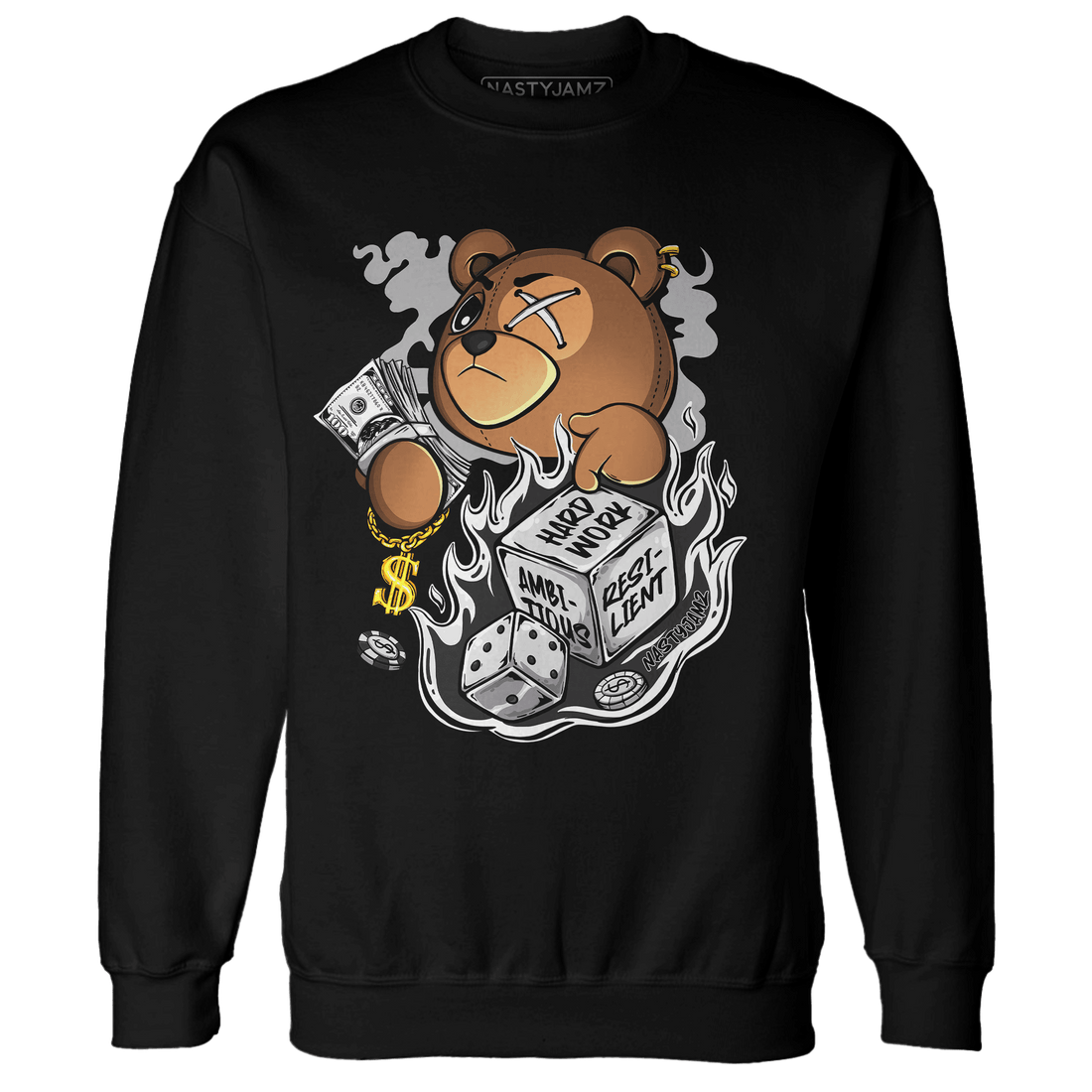 Low Space Jam 11s Sweatshirt Match Hustle Casino BER - NastyJamz