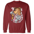 High 85 Metallic Burgundy 1s Sweatshirt Match Hustle Casino BER - NastyJamz
