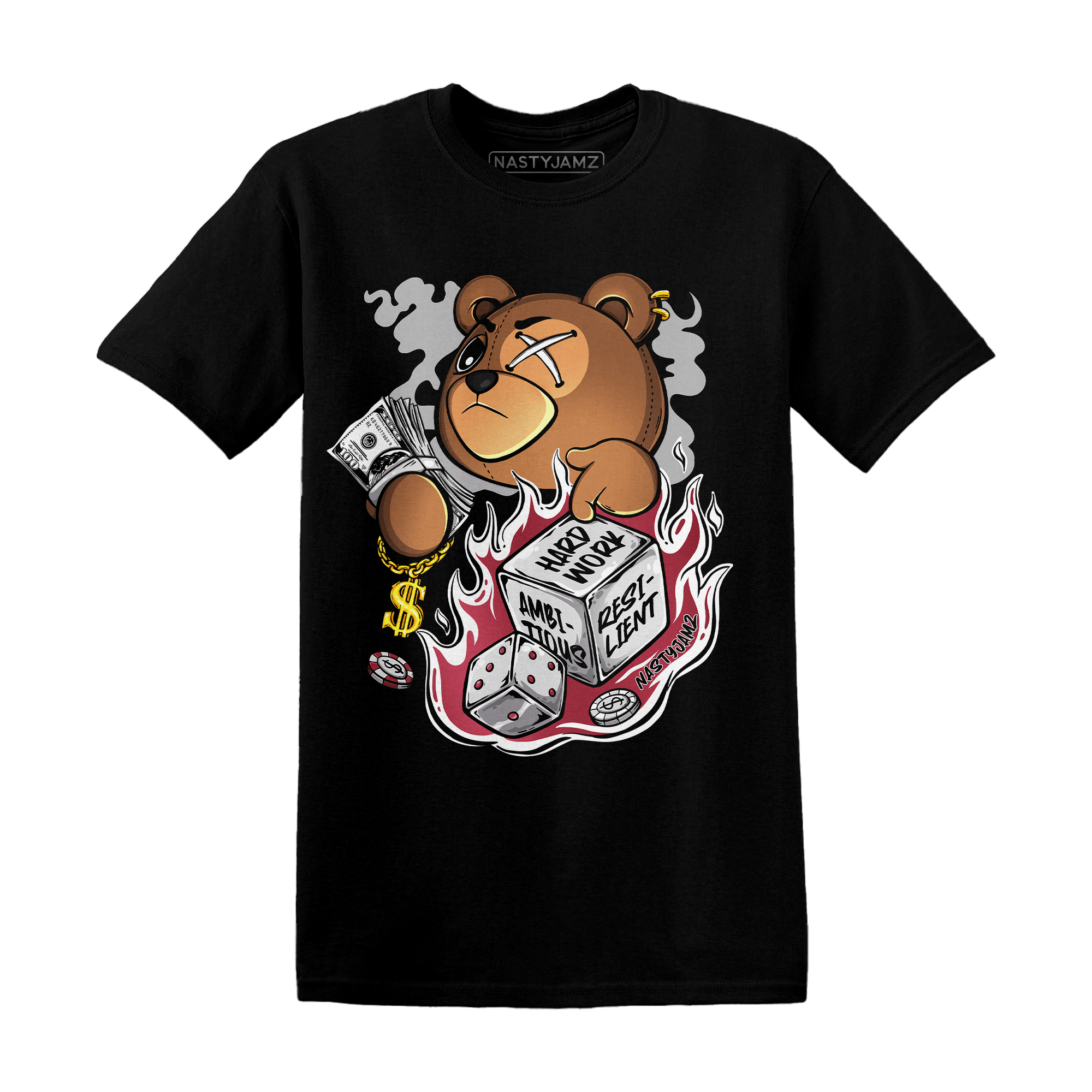 High 85 Metallic Burgundy 1s T Shirt Match Hustle Casino BER - NastyJamz