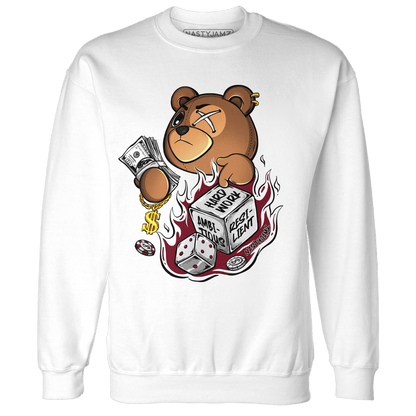 High White Team Red 1s Sweatshirt Match Hustle Casino BER - NastyJamz