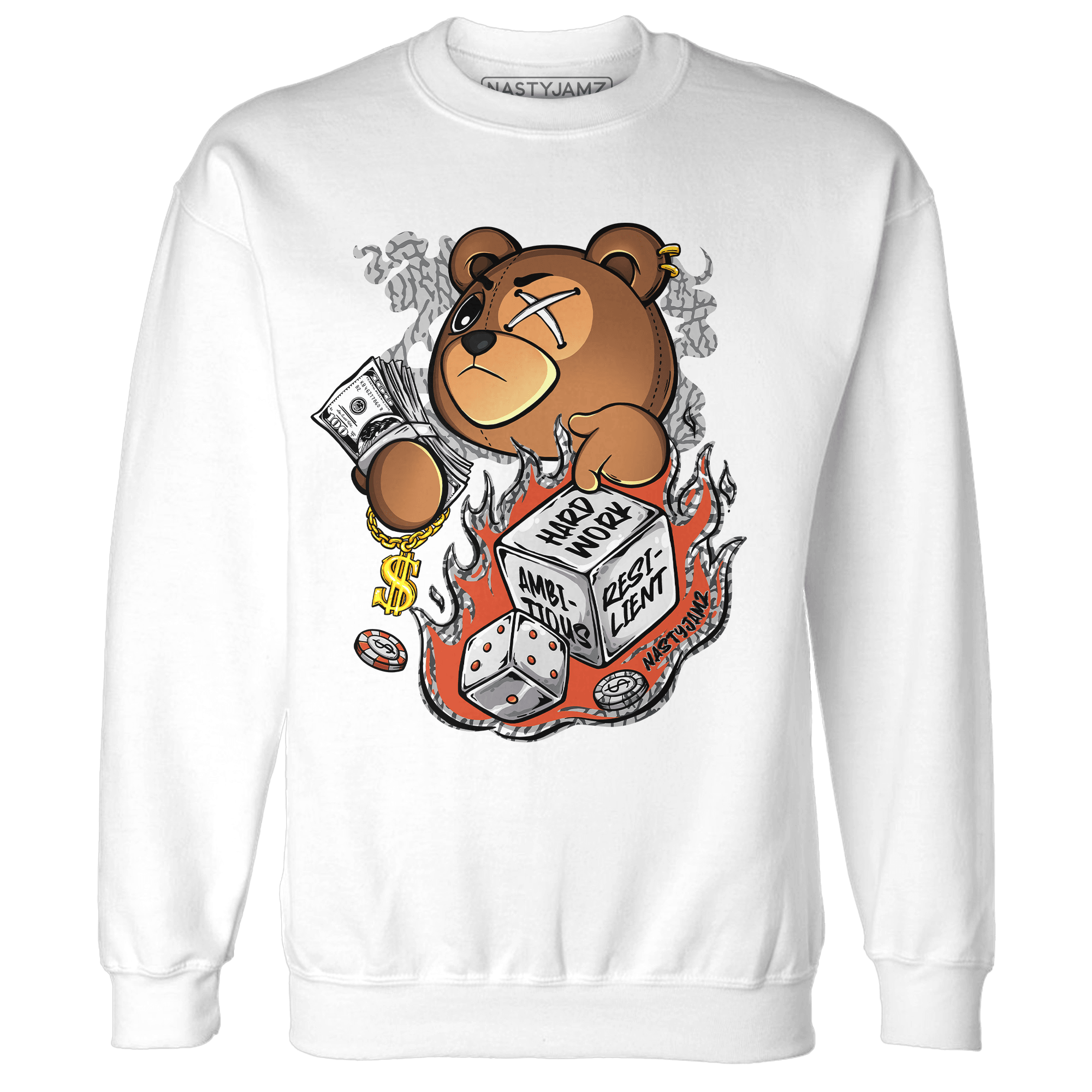 Georgia Peach 3s Sweatshirt Match Hustle Casino BER - NastyJamz