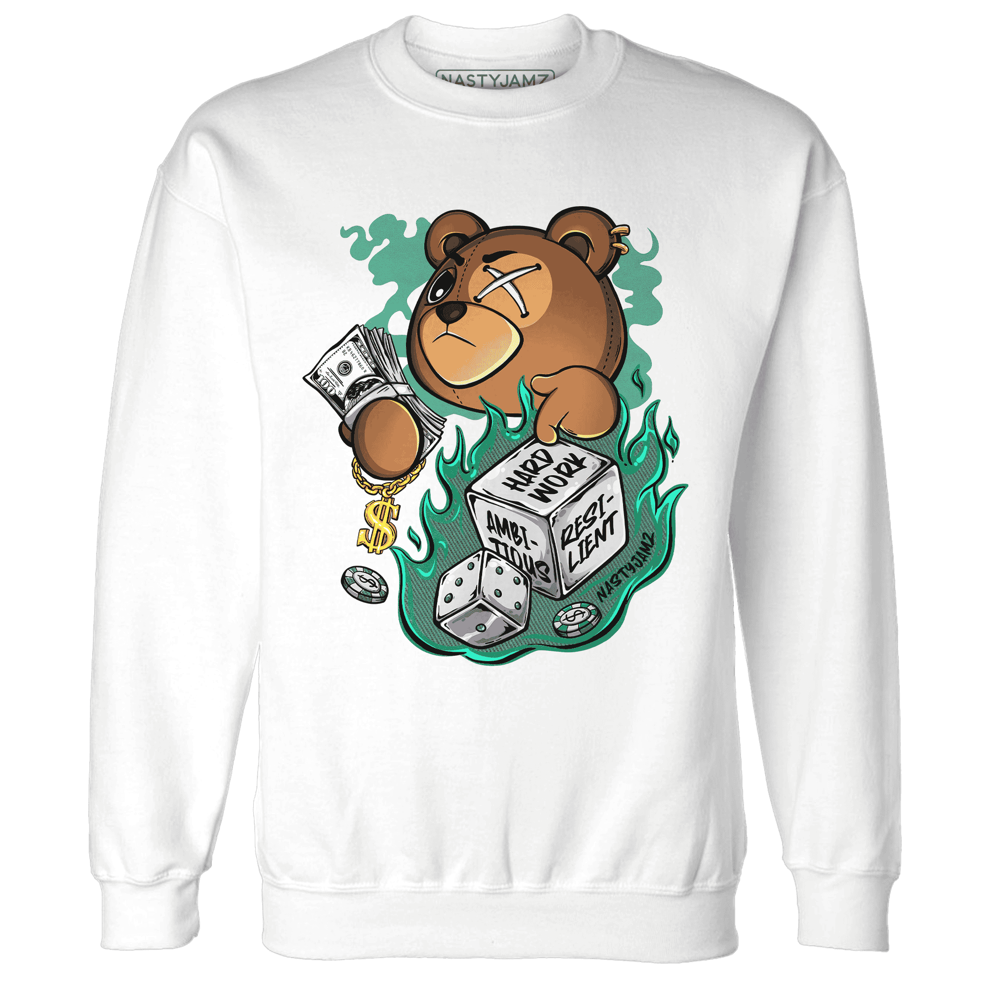 Nina CN Abney 3s Sweatshirt Match Hustle Casino BER - NastyJamz