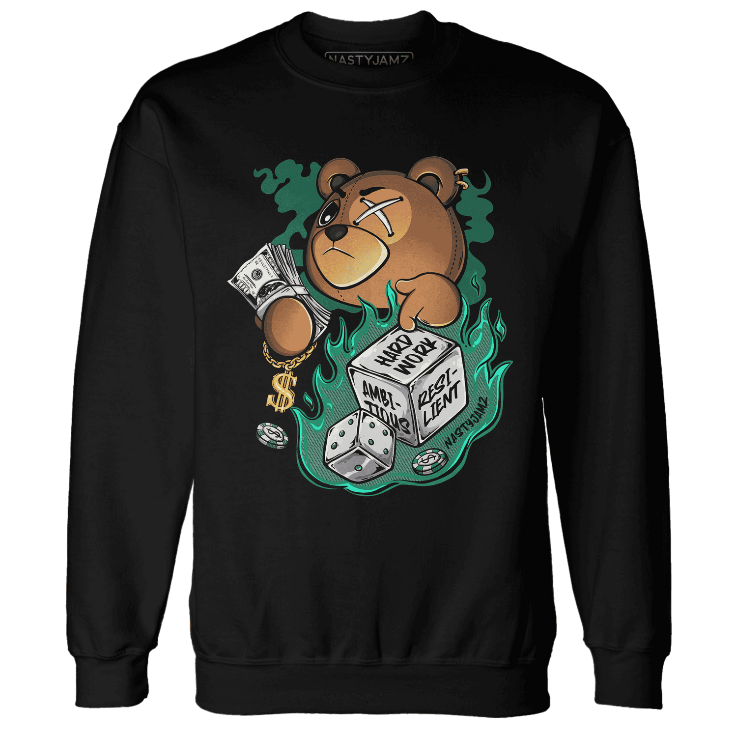 Nina CN Abney 3s Sweatshirt Match Hustle Casino BER - NastyJamz