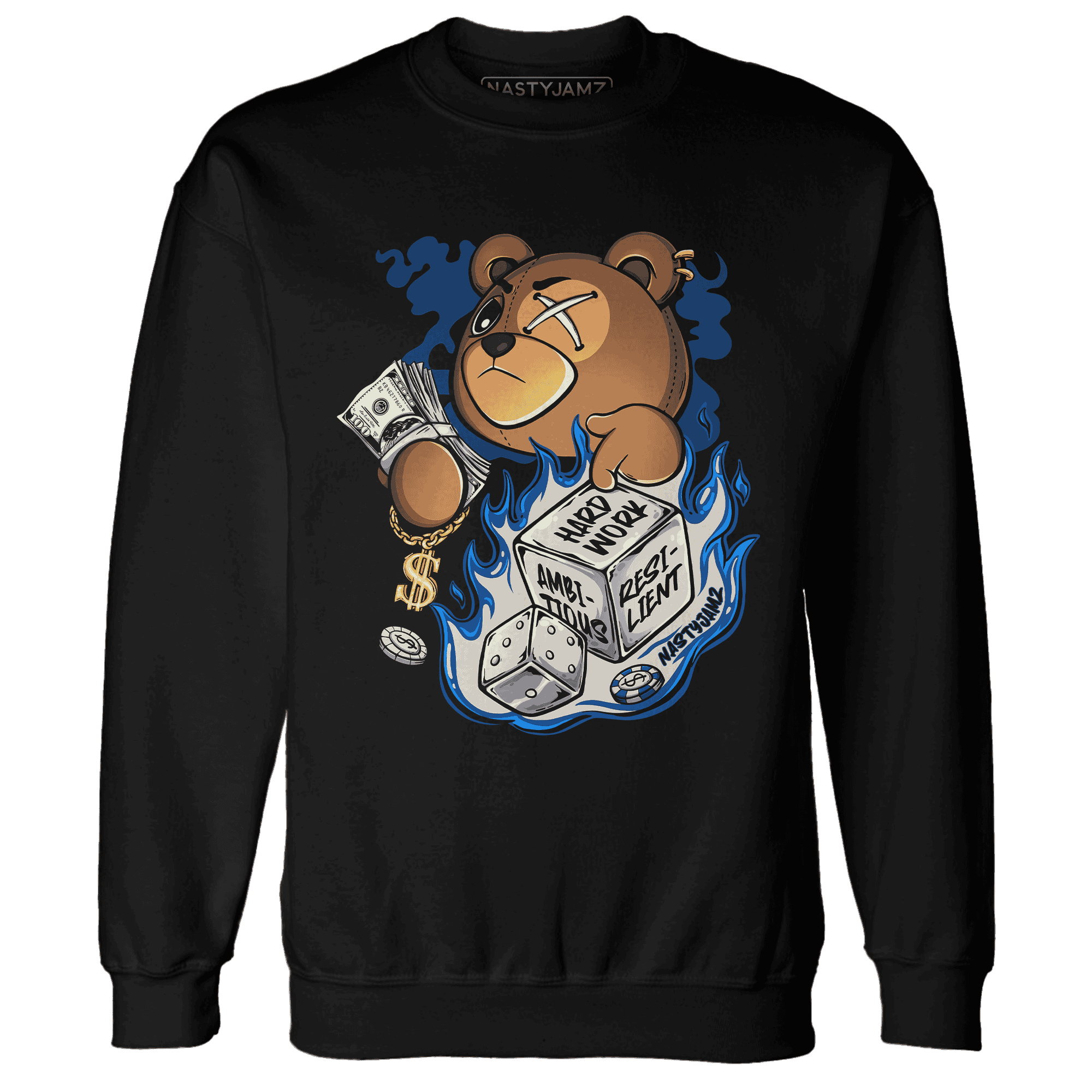 Quaiii 54 3s Sweatshirt Match Hustle Casino BER - NastyJamz