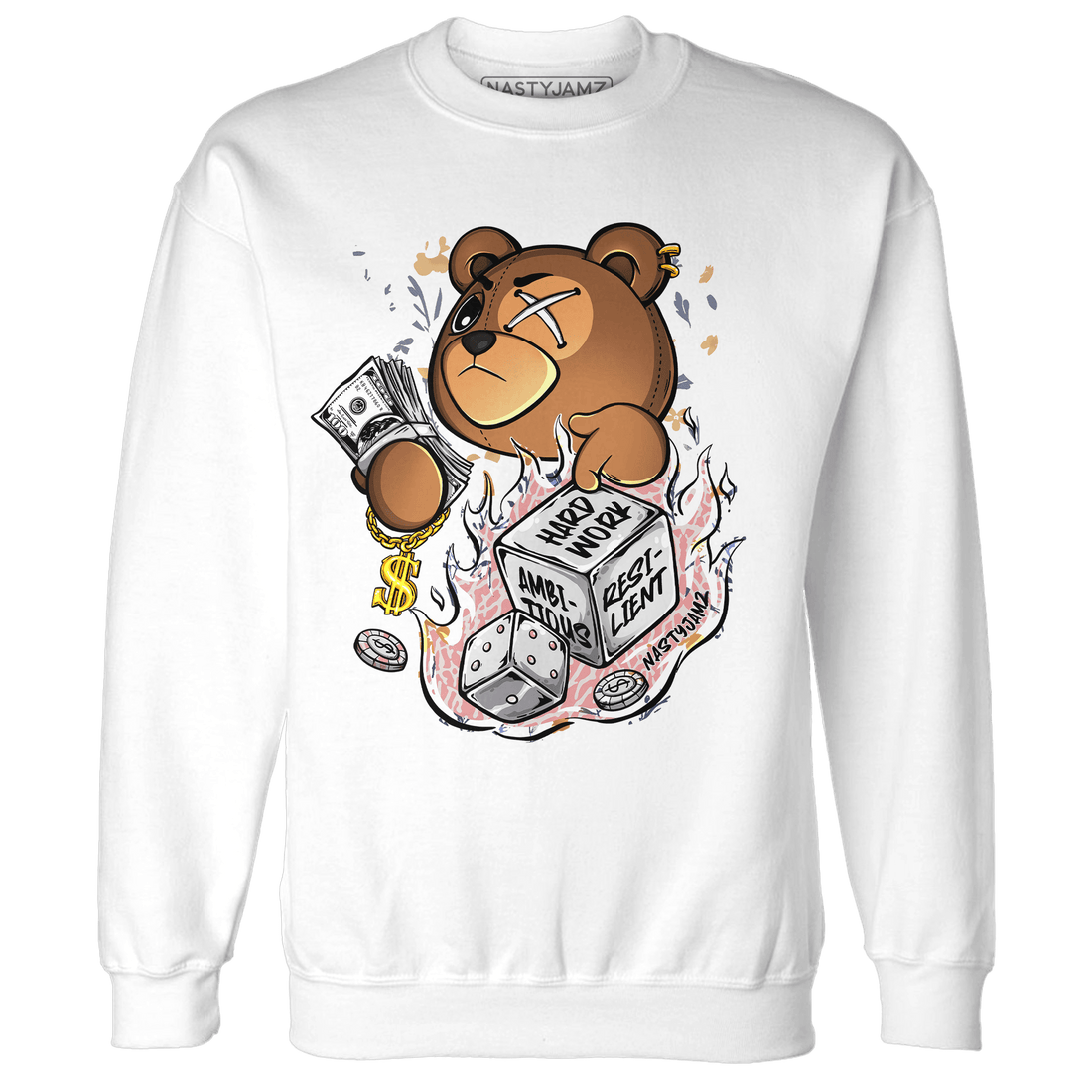 Red Stardust 3s Sweatshirt Match Hustle Casino BER - NastyJamz
