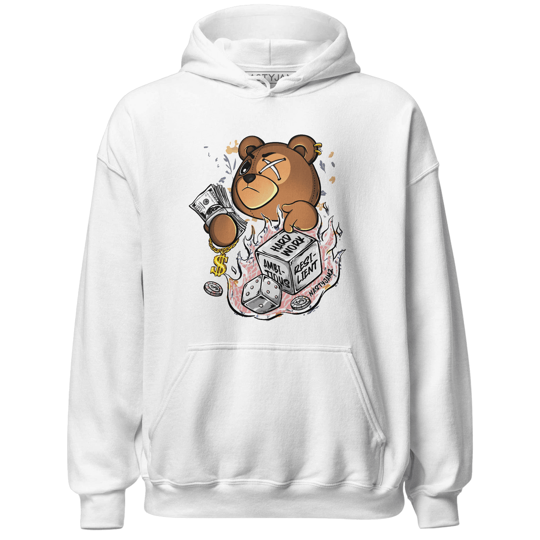 Red Stardust 3s Hoodie Match Hustle Casino BER - NastyJamz
