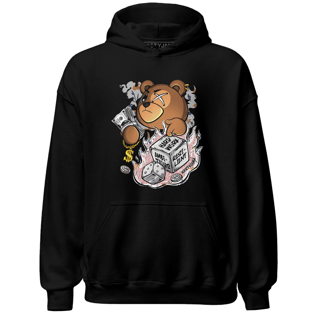 Red Stardust 3s Hoodie Match Hustle Casino BER - NastyJamz