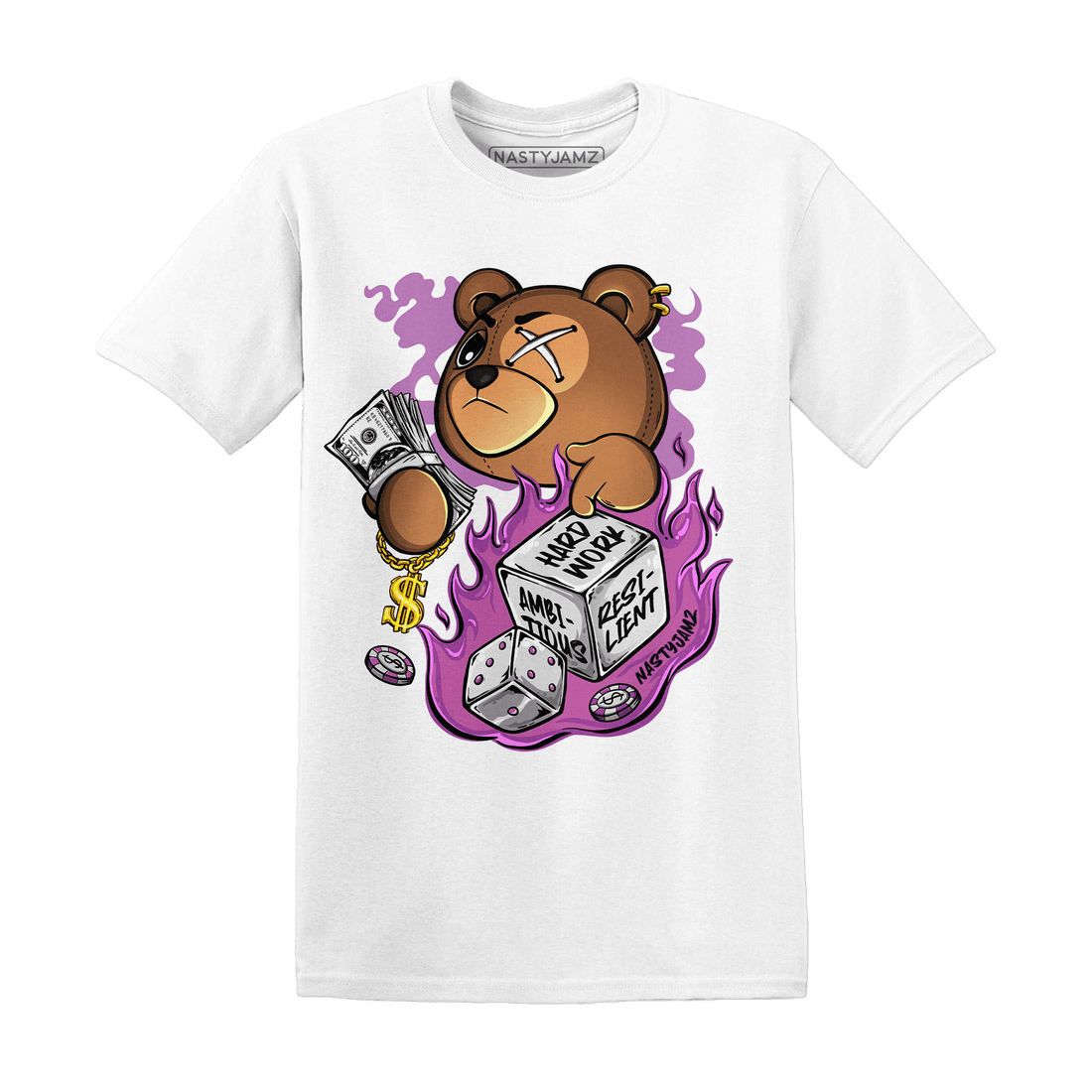 GS Hyper Violet 4s T Shirt Match Hustle Casino BER - NastyJamz