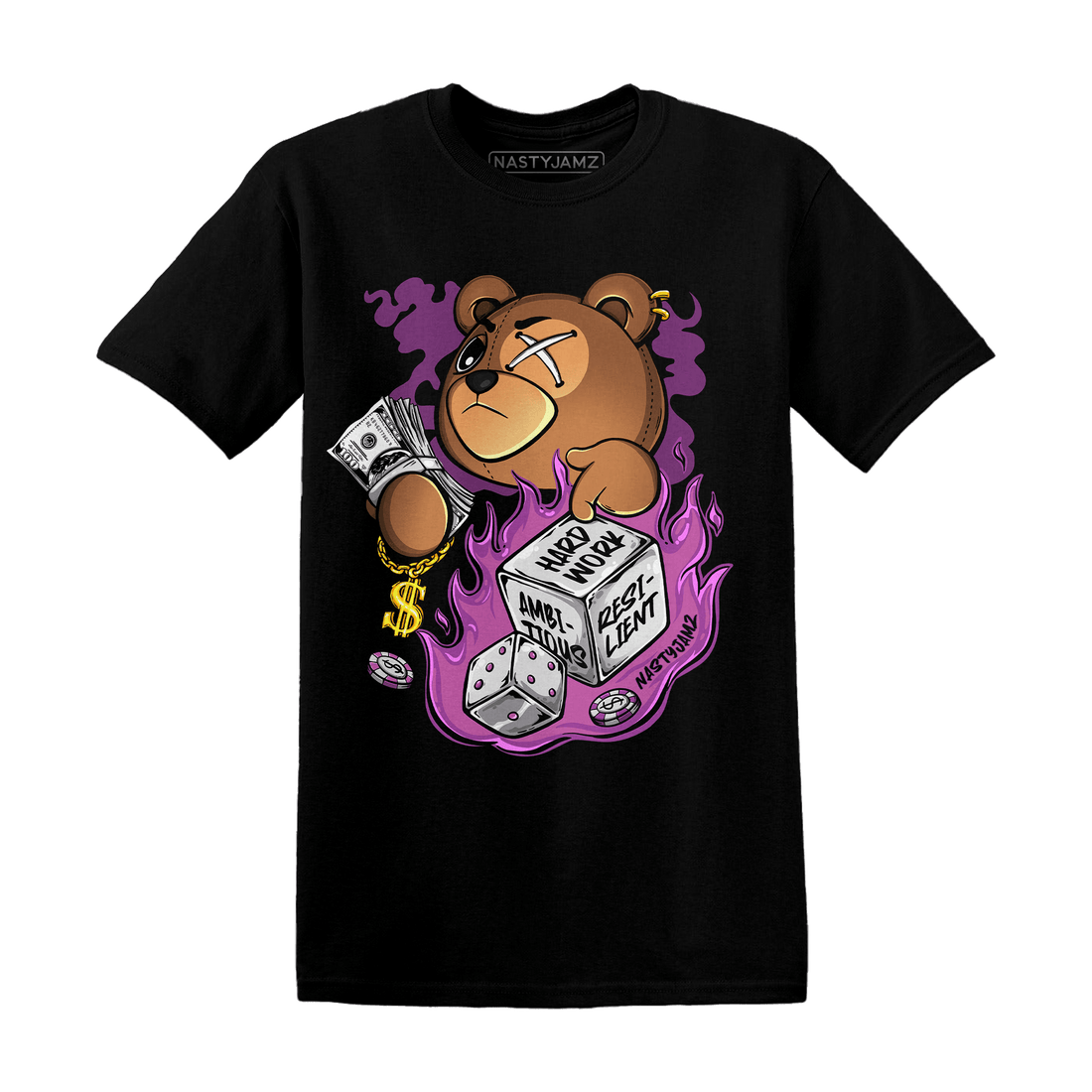 GS Hyper Violet 4s T Shirt Match Hustle Casino BER - NastyJamz