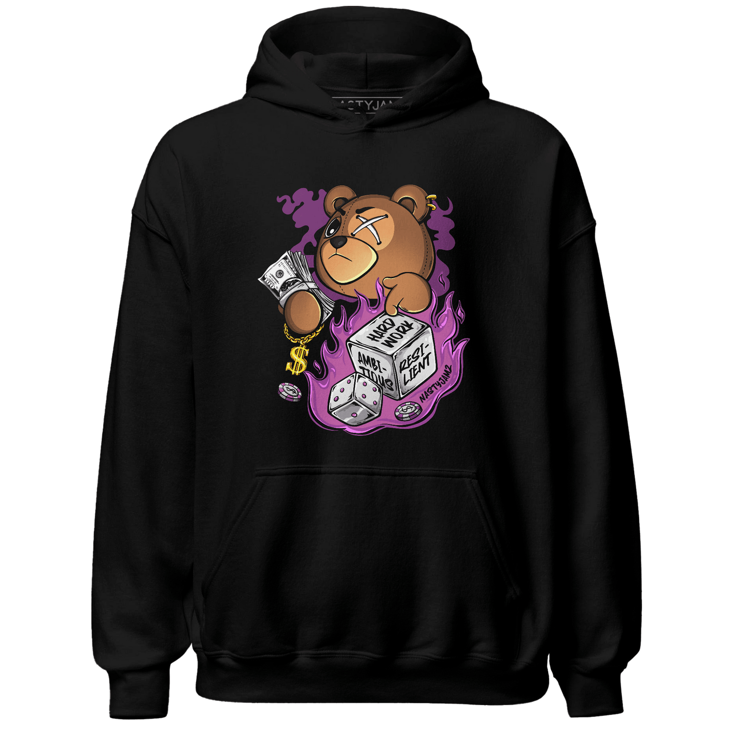 GS Hyper Violet 4s Hoodie Match Hustle Casino BER - NastyJamz