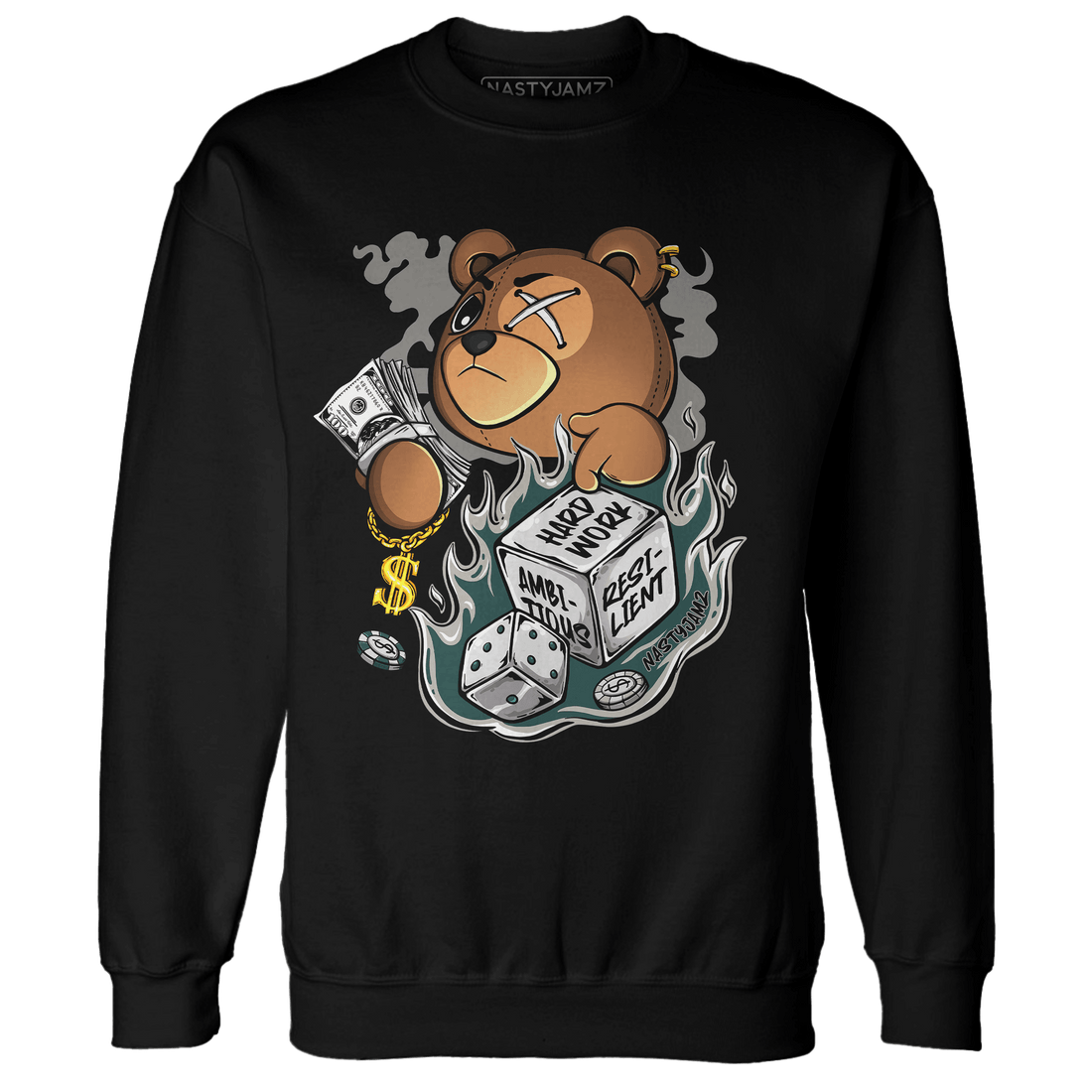 Oxidized Green 4s Sweatshirt Match Hustle Casino BER - NastyJamz