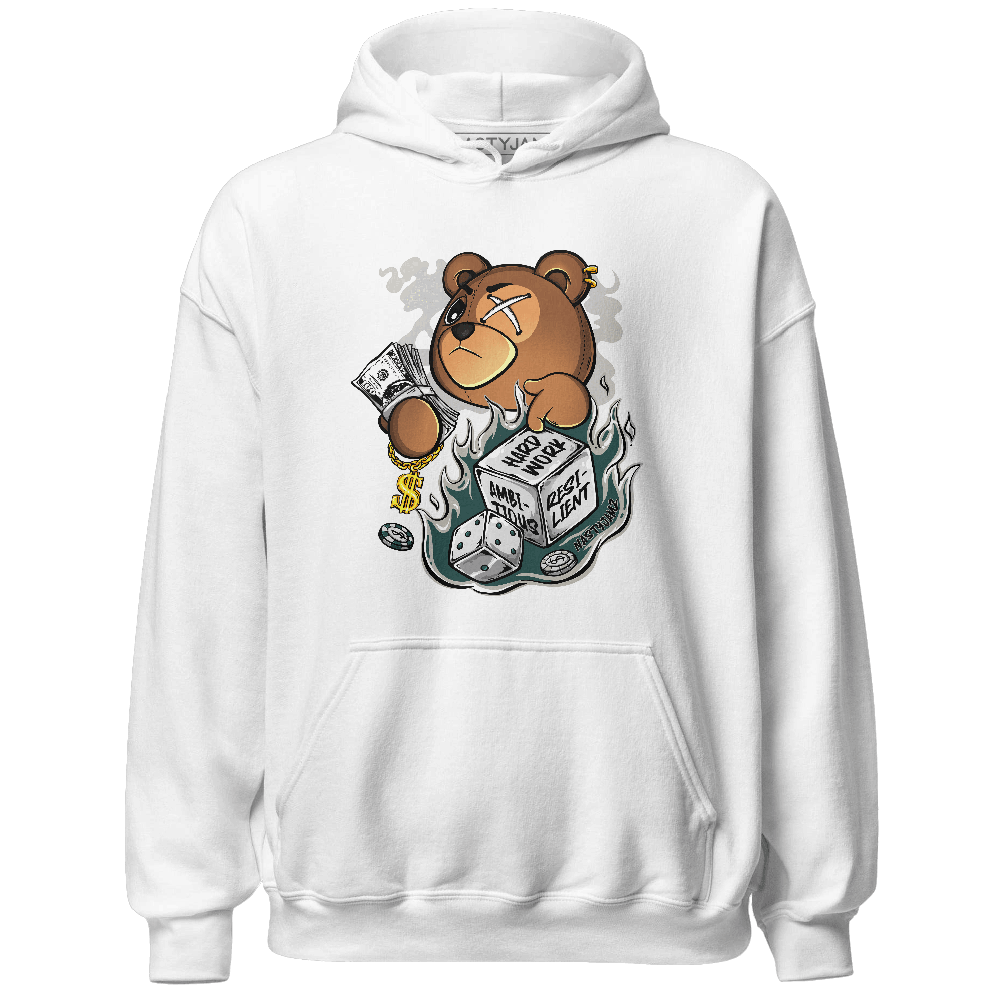 Oxidized Green 4s Hoodie Match Hustle Casino BER - NastyJamz