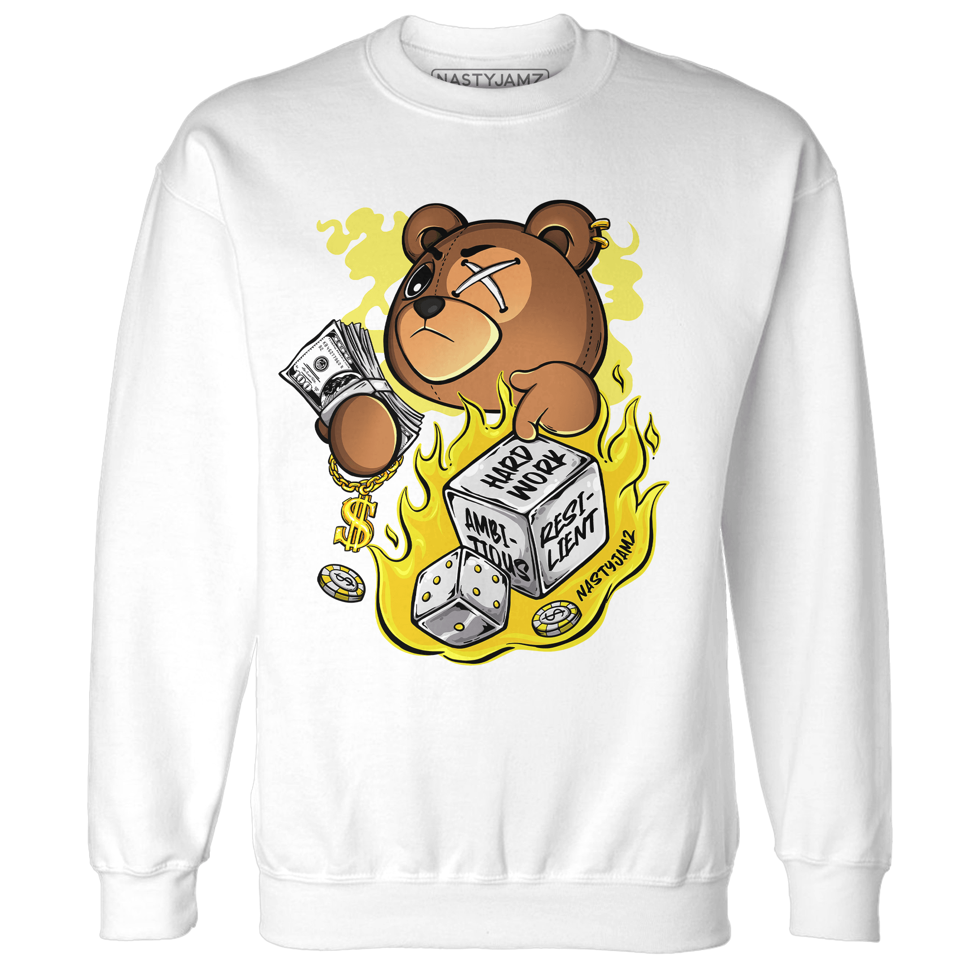 Vivid Sulfur 4s Sweatshirt Match Hustle Casino BER - NastyJamz