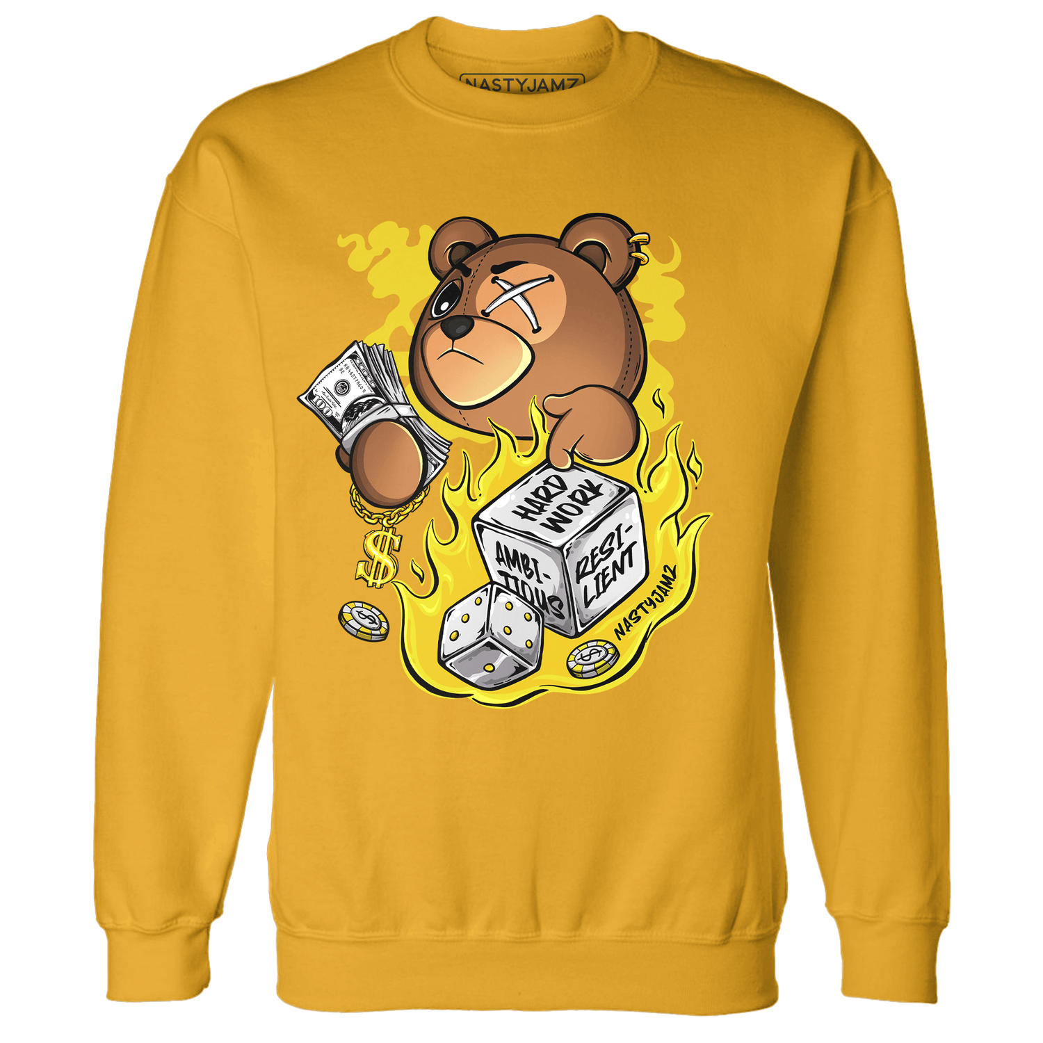 Vivid Sulfur 4s Sweatshirt Match Hustle Casino BER - NastyJamz