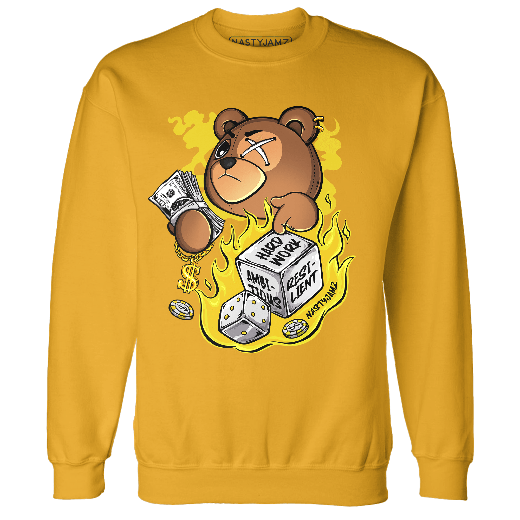 Vivid Sulfur 4s Sweatshirt Match Hustle Casino BER - NastyJamz