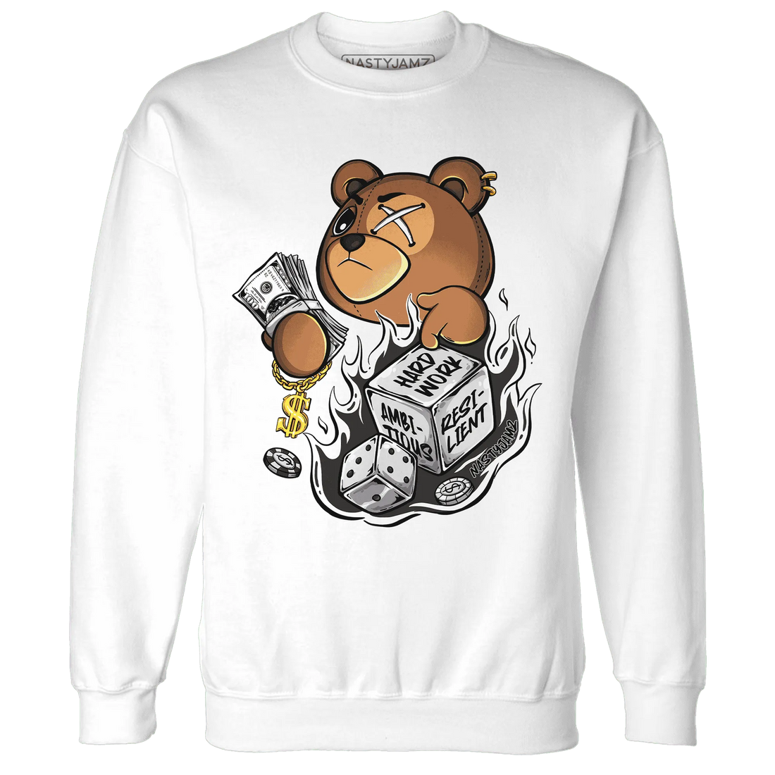 White-Thunder-4s-Sweatshirt-Match-Hustle-Casino-BER