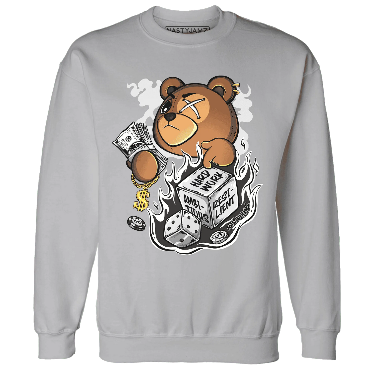 White-Thunder-4s-Sweatshirt-Match-Hustle-Casino-BER