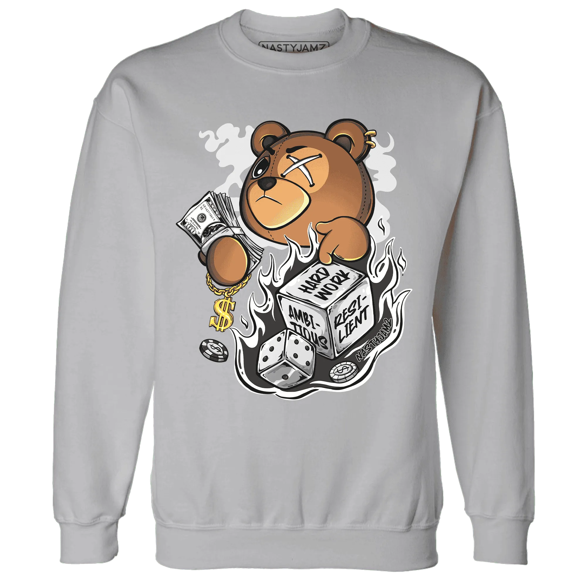 White-Thunder-4s-Sweatshirt-Match-Hustle-Casino-BER