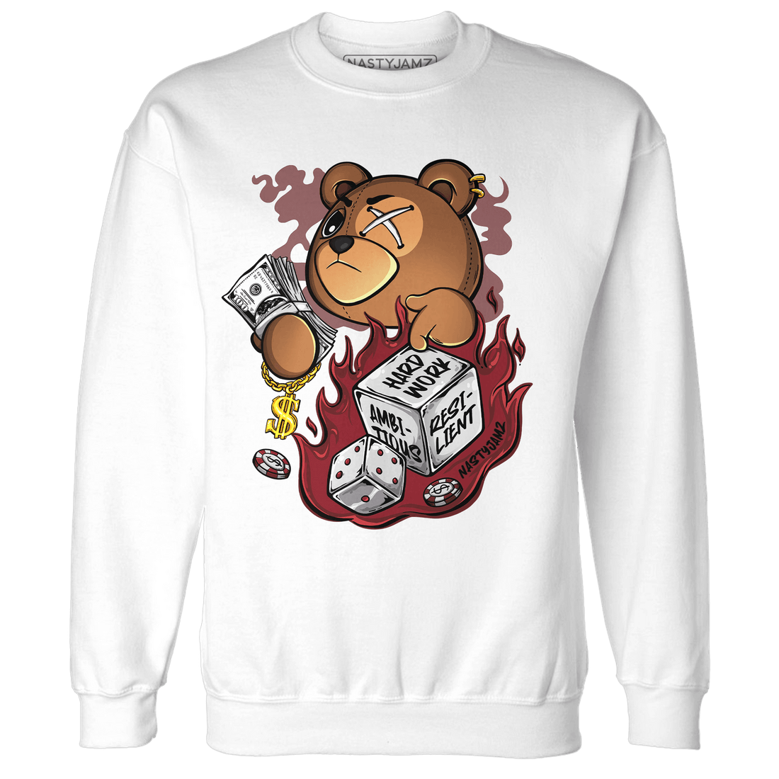 Cherry 12s Sweatshirt Match Hustle Casino BER - NastyJamz