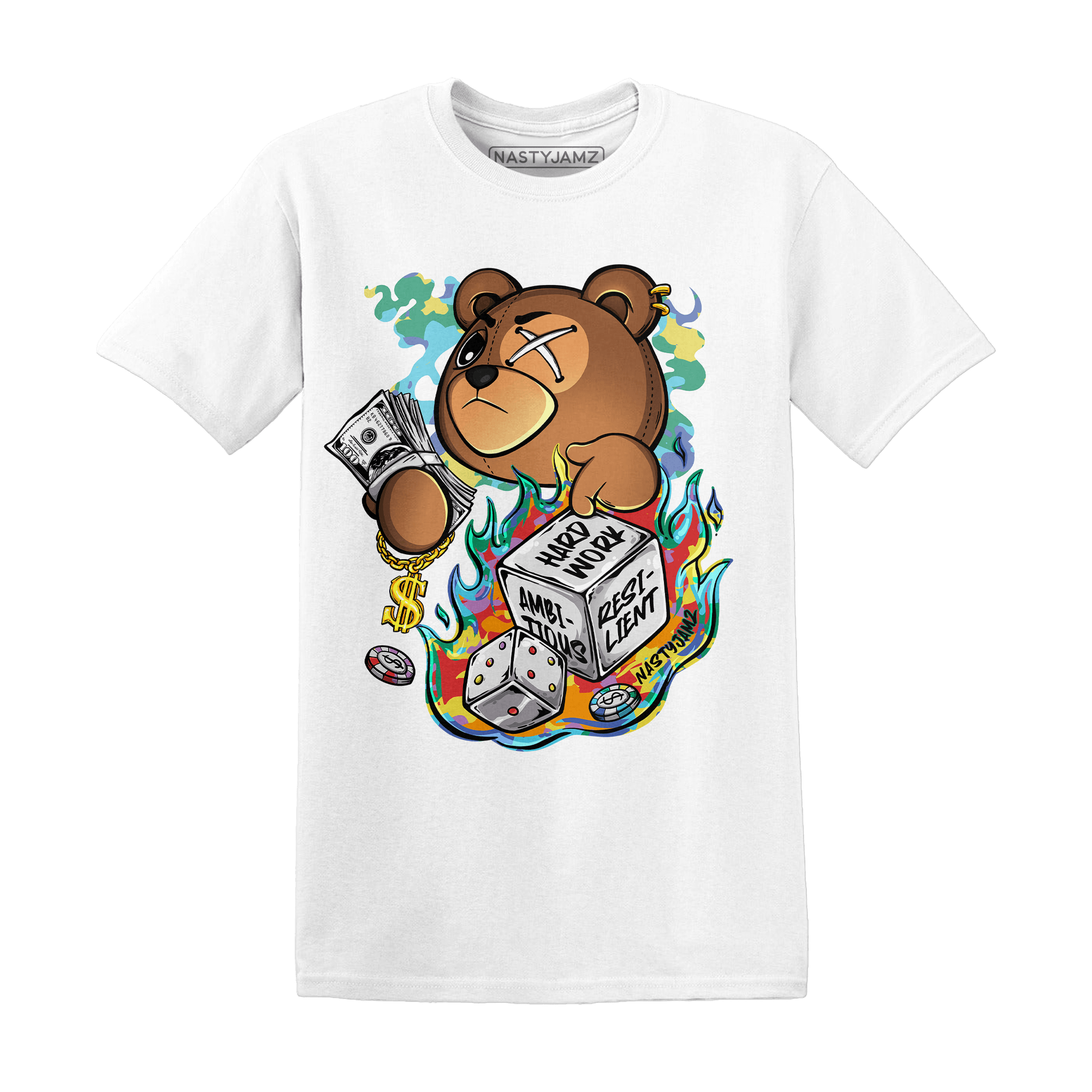 Mid GS Six Championships 1s T Shirt Match Hustle Casino BER - NastyJamz
