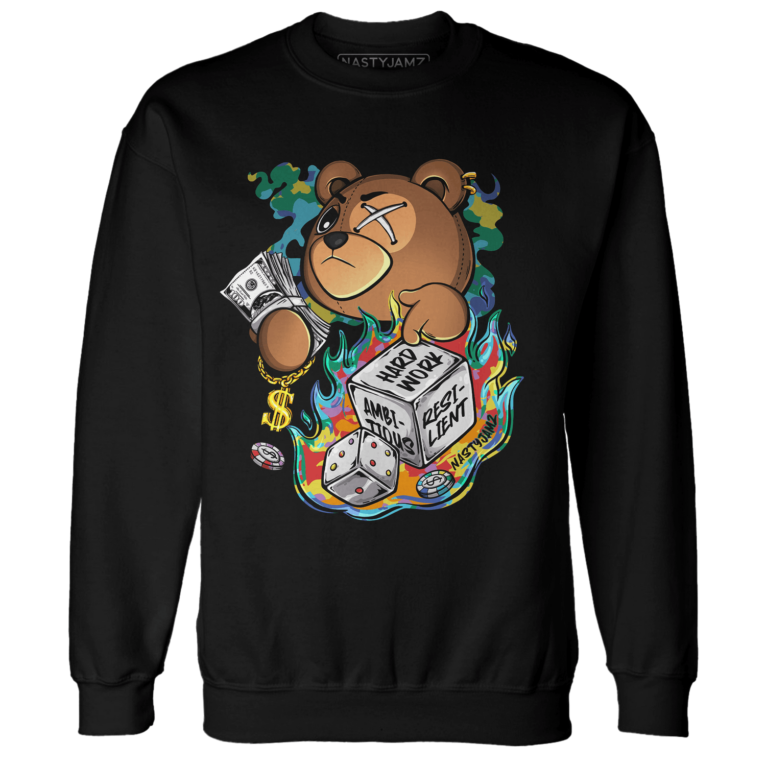 Mid GS Six Championships 1s Sweatshirt Match Hustle Casino BER - NastyJamz