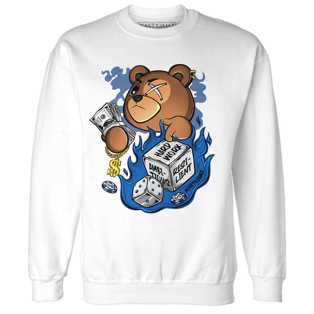Royal Reimagined 1s Sweatshirt Match Hustle Casino BER - NastyJamz