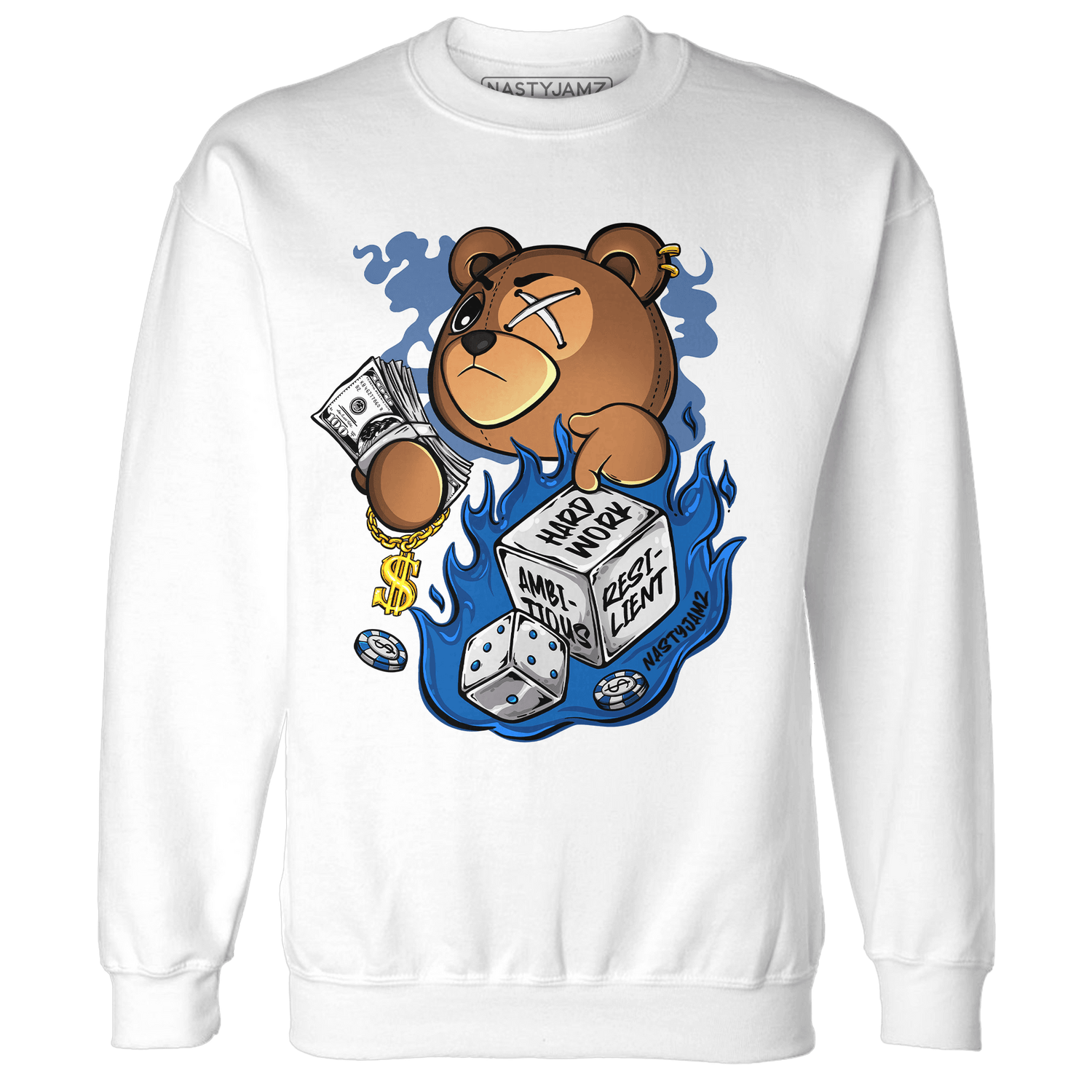 Royal Reimagined 1s Sweatshirt Match Hustle Casino BER - NastyJamz
