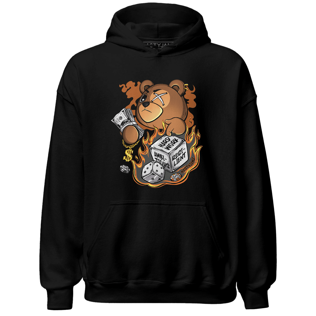 Fear Pack 3s Hoodie Match Hustle Casino BER - NastyJamz