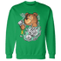 Green Glow 3s Sweatshirt Match Hustle Casino BER - NastyJamz