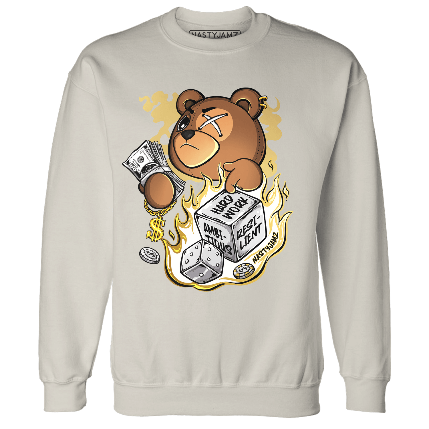 Sail 4s Sweatshirt Match Hustle Casino BER - NastyJamz